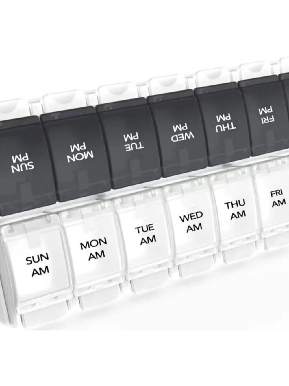 AM PM Weekly 7 Day Pill Organizer, 2 Times A Day Pill Box with Arthritis Friendl